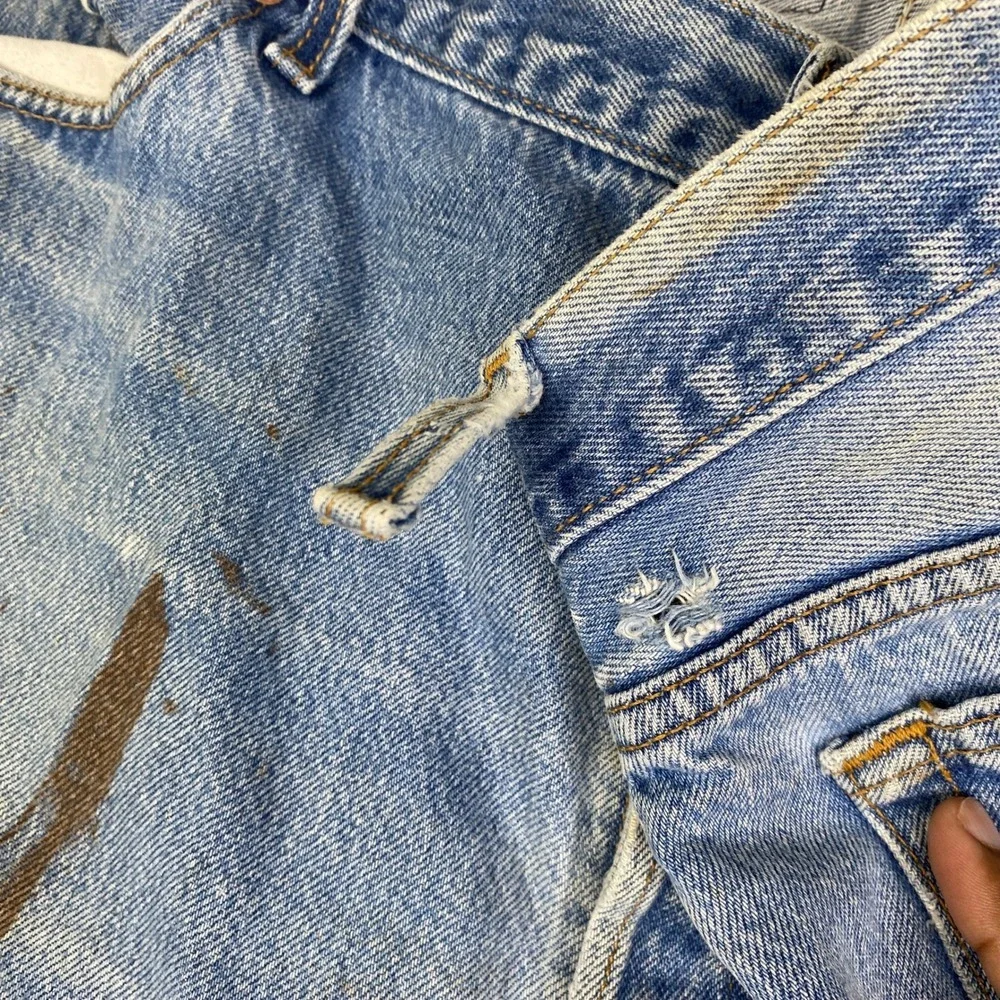 Vintage Levis 501xx Jeans Mens 46x32 Light Wash Distressed Made in USA
